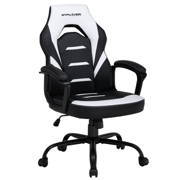 GTPLAYER Starter Zone Office and Gaming Chair, Black/White