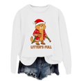 thumbnail image 4 of Wang6 Womens Plus Size Christmas Graphic Sweatshirts Trendy Xmas Long Sleeve Litter's Full Letter Print No Hood Pullovers Causal Loose Fit Crew Neck Tops Shirts White XL, 4 of 4