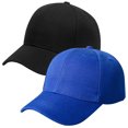 thumbnail image 1 of Pisexur Original Classic Low Profile Baseball Cap Golf Dad Hat Adjustable Cotton Hats Solid Color Unconstructed Plain Cap & Stiff Structured Front Panels Baseball Cap Golf Dad Trucker Hats(1/2/3PC), 1 of 2
