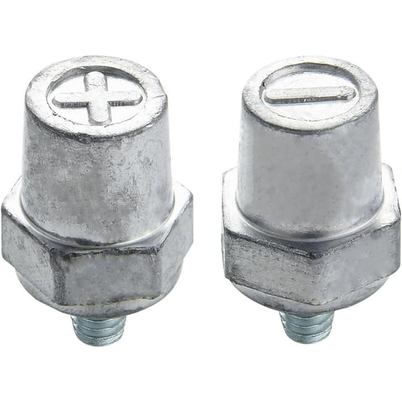 M8 Thread Male Lead Battery Terminal Charging Posts, M8 Battery Post Adapter ( /-) for Extension, Pack of 2