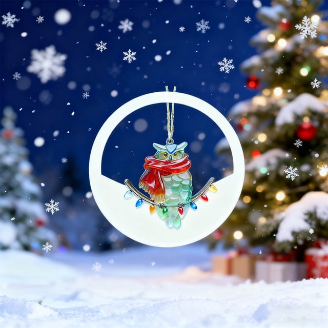 Adornos navideños, adornos navideños, regalos navideños Árbol de Navidad decorativo acrílico colgante Un chopper