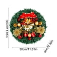 thumbnail image 3 of TanSiDing 1pcs Lifelike Artificial Christmas Wreath - Realistic Faux Greenery Decor, All-Weather Outdoor & Indoor Hanging Decoration for Holiday Party Home Door Wall 30cm, 3 of 6