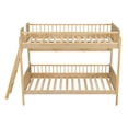 thumbnail image 4 of Bellemave Bunk Bed with Storage Shelves, Wooden Twin Over Twin Bunk Beds with with Bookshelf and Ladder, Ladder Can be Changed Left or Right, No Box Spring Required,Natural, 4 of 8