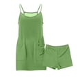 thumbnail image 3 of Girls Summer Solid Pocket Strap Shorts Casual Two Piece Outfit for Kids Girls Everyday Comfortable Playwear Set from Summer Wardrobe, 3 of 3