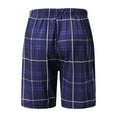 thumbnail image 5 of pxiakgy jeans for men mens fashion casual plaid printed elastic waist shorts home pants pajamas men pajama & sets & loungewear purple + 3xl, 5 of 8
