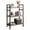 Wood Gray, variant on SHOUFTW 3-Tier Industrial Storage Shelves, Wooden Top with Metal Frame, Adjustable Feet for Small Space, Rust Brown
