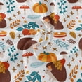 thumbnail image 3 of GZHJMY Autumn Cute Hedgehogs Round Tablecloth 60inch Indoor Wrinkle Free, Pumpkin Pie Circular Lace Table Cover Washable for Kitchen Party BBQ Dining Decor Home Decor, 3 of 7