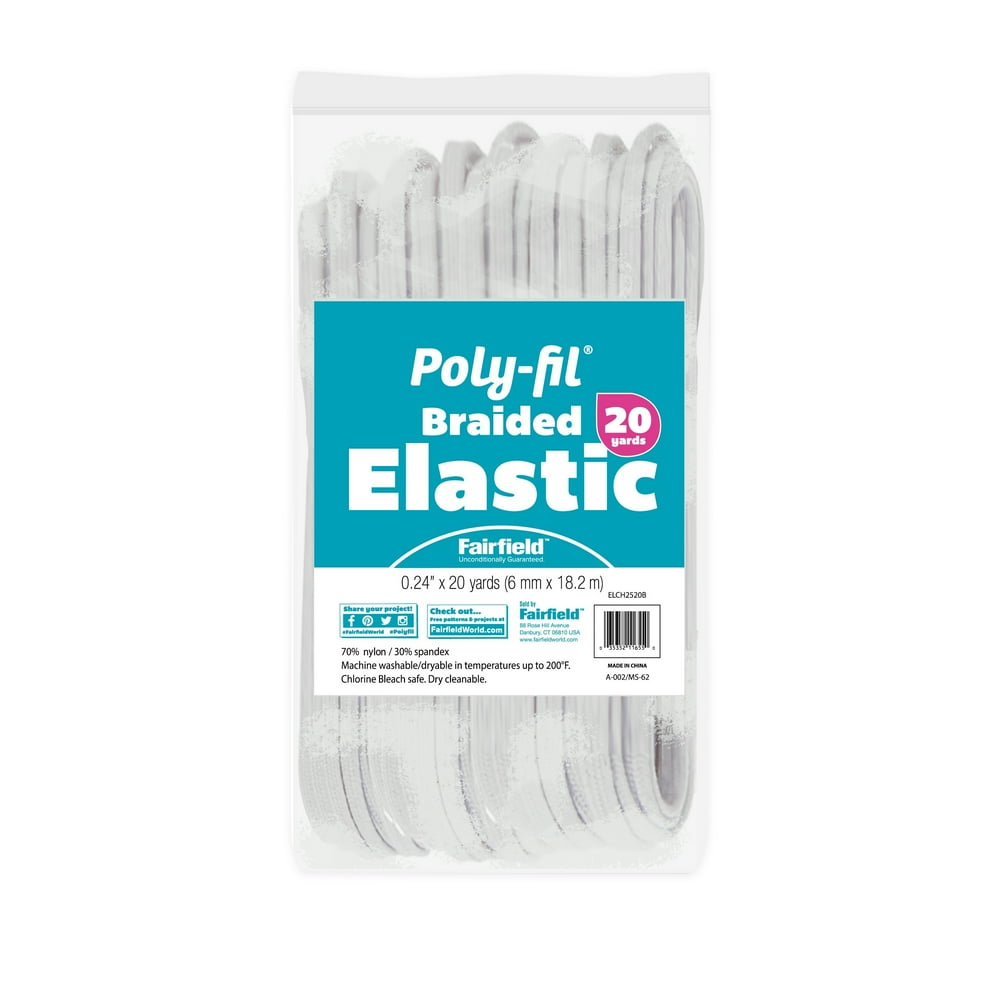 PolyFil 6MM Spandex Braided Elastic 20 yards