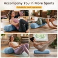 thumbnail image 5 of Yoga Bolster Pillow,Washable Velvet Cover, for Restorative Yoga Meditation, Foam particles + silk floss, with handles, Removable washable velvet cover, 25"x12"x5"curved wedge for support and stretch, 5 of 7