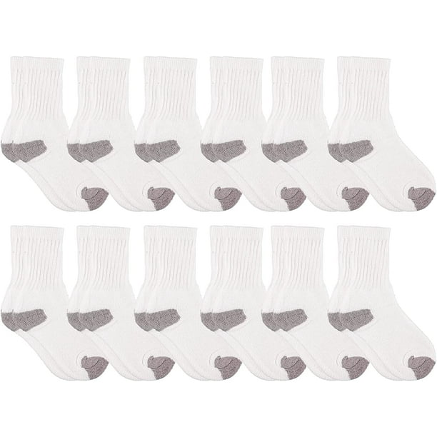Big & Little Kids Lightweight Cotton Crew Socks Bulk, Homeless Donation