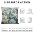 thumbnail image 6 of Acheng Nautical Coastal Pillow Covers Summer Ocean Theme Throw Pillow Covers Blue Seashell Coral Starfish Beach Outdoor Decorative Pillowcases Cushion Covers for Couch Decor,Set of 2 White, 6 of 6