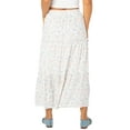 thumbnail image 5 of Celebrity Pink Women's and Women's Plus Floral Print Tiered Maxi Skirt, Sizes XS-4X, 5 of 5
