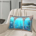 thumbnail image 5 of Lsque Underwater Aquarium Arches Pattern Pillow Case – Soft & Cozy Throw Pillow Cover, Hypoallergenic Cushion Case for Sleeping Women with Envelope Closure-14"x20", 5 of 6