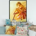 thumbnail image 2 of Warm Coloured Flamenco Woman Dancer 24 in x 32 in Framed Painting Canvas Art Print, by Designart, 2 of 5