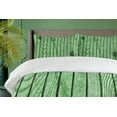 thumbnail image 4 of Ambesonne Wooden Print Duvet Cover Set, Cracked Timber Surface, 2-Calking, Peacock Green Pale Green, 4 of 7
