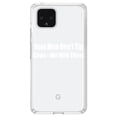 thumbnail image 1 of DistinctInk Clear Shockproof Hybrid Case for Google Pixel 4 XL (6.3" Screen) - TPU Bumper Acrylic Back Tempered Glass Screen Protector - Real Men Don't Tip Cows We Milk Them, 1 of 1