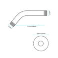 thumbnail image 7 of Shower Arm with Flange, 1/2 NPT Wall Mount Extension - Rain Shower Head Arm, 304 Stainless Steel, Modern Bathroom Fixture, 7 of 7