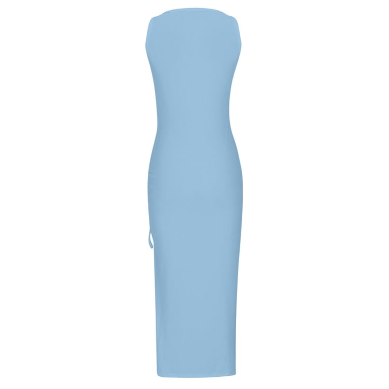 light blue tank dress Jax Beach Tank Dress, Aruba Blue / 2X main image 0