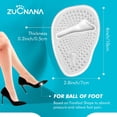 thumbnail image 4 of ZUCNANA Almohadillas de gel para la planta del pie, 2 pares, antideslizantes, 4 of 6