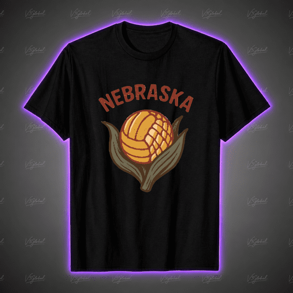 Nebraska Volleyball Fan Team Spirit Cartoon Mascot Gear Unisex T-Shirt V90557, S-5XL