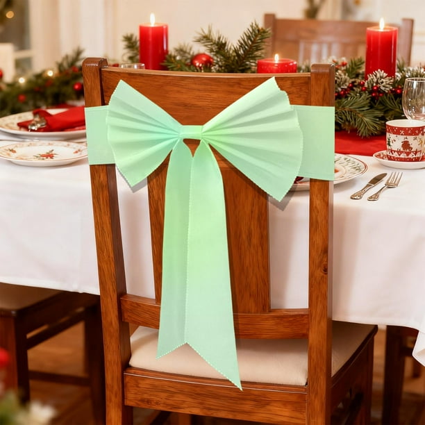 Decoraciones para San Valentín, adornos para San Valentín, lazo de boda moderno y conciso, cinta para respaldo de silla, flor, decoración navideña para el hogar, hotel, restaurante, cinta de poliéster