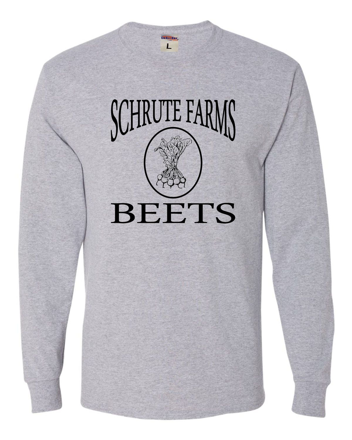 DFGHJZH-L Schrute Farms Beets Mens Casual Adult Long Sleeve T Shirts 