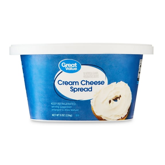 Great Value Cream Cheese Spread, 8 oz Tub
