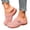 Pink, variant on Womens Closed Toe Wedge Sandals Hollow Slip-On Low Heel Arch Support Sandals Summer Breathable Vacation Beach Shoes Pink