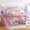 Pink-Full, variant on Twin Size Loft Bed Frame with Storage Stairs, Built-in Wardrobe, USB & LED Lights, Noise-Reduced,Black