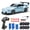 Blue, variant on 1:24 4WD RC Drift Car, 2.4G Remote Control High-Speed Racing Sports Toy with LED Lights & Tire Roadblocks, 20KM/H Top Speed, Blue