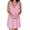 Pink, variant on Bxsruta Womens Summer Beach Cover Up Swimwear Casual V Neck Sleeveless Mini Dress