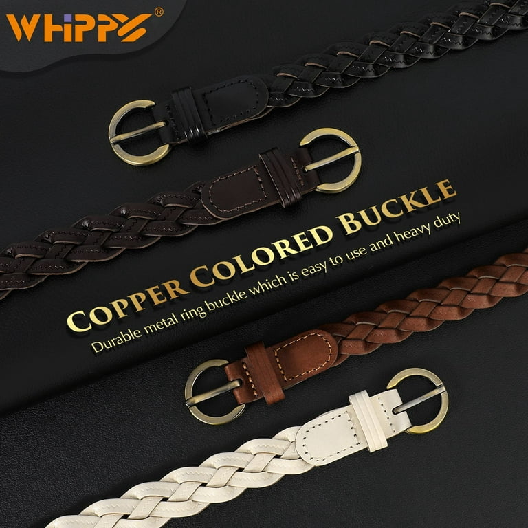 Whippy Women's Braided Skinny Casual Belt