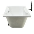 thumbnail image 6 of Streamline N-4460-766-CH 60 in. x 32 in. Acrylic Soaking Drop-In Bathtub in Glossy White, With External Drain in Polished Chrome, 6 of 13