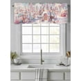 thumbnail image 4 of Christmas Candy Ice Cream Valances for Windows Gingerbread Castle Winter Pink Fantasy Snow Scene Rod Pocket Curtains Valance Short Window Treatment Drapes for Bedroom Bathroom 60"&nbsp;W x 14" L, 4 of 5