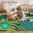 thumbnail image 4 of ODIKA 8'x10' Modern Green Washable Area Rug Durable, Non-Slip for Living Room, Under Sectional, Family, 4 of 7