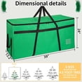 thumbnail image 2 of ITHWIU Christmas Tree Storage Bag Fit 4-5 Ft Holiday Tree | Large Capacity 39 Inch Christmas Storage Container with Handles and Sleek Zipper,Green, 2 of 8