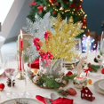 thumbnail image 5 of Artificial Pine Leaves Branches Christmas Gold Silver Fake Plants Glitter Garland Xmas Tree Ornament Home Room Decoration Plant, 5 of 5