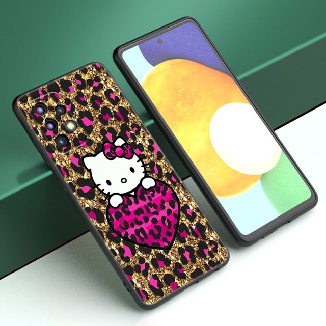 Funda bonita de gatito Kawaii Cat para Samsung A04 A21 A30 A50 A52 S A13 A14 A22 A23 A32 A53 A73 5G A11 A12 A31 A33 A51 A70 A71 A72 zhangmengya LED