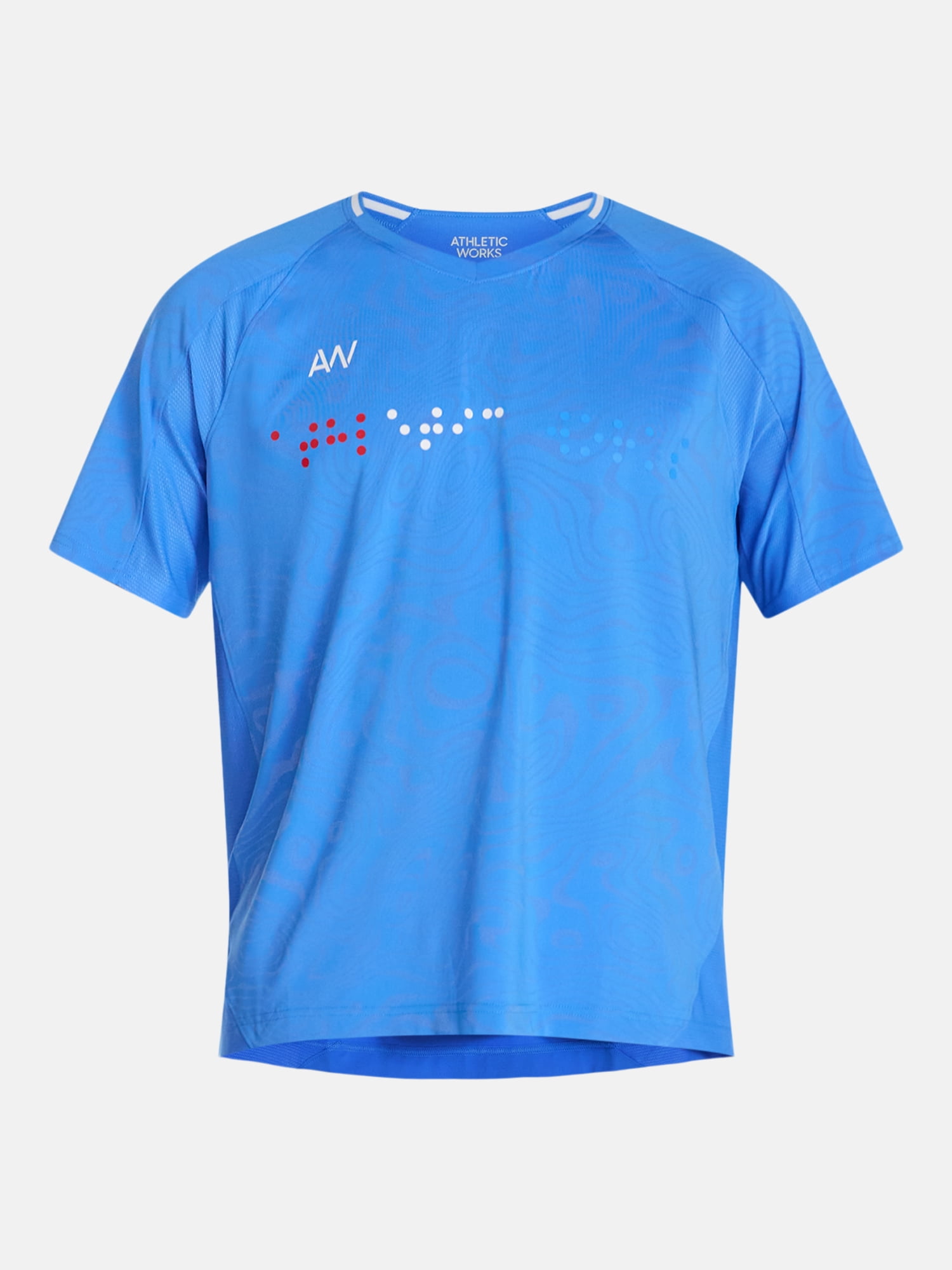 Athletic Works Men's Reflective Print Soccer Style Performance Shirt, Sizes XS-3XL
