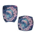 thumbnail image 3 of FKELYI Cherry Floral Dolphin Print Office Chair Cover Stretch Computer Chair Cover Stretch Fabric Rotating Sweivel Chair Slipcover Decorative Cover for Office Worker, 3 of 7