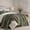 Olive Green, variant on EverGrace 100% Cotton Waffle Bed Blanket Queen Size, Soft Premium Cotton Coverlet Set with 2 Matching Shams, Lightweight All Season Bedding Set, Oversized Bedspread 92x96, Bright White