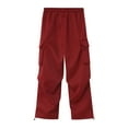 thumbnail image 3 of Rrunsv Pants for Teen Girls Sweatpants Kids Active Jogger Pants Casual Athletic Pants with Drawstring Pockets Red,7-8 t, 3 of 7