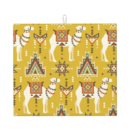 

Kitchen Drying Mat Cute Camel Tableware Absorbent Pad For Kitchen Countertop (16 X18 )