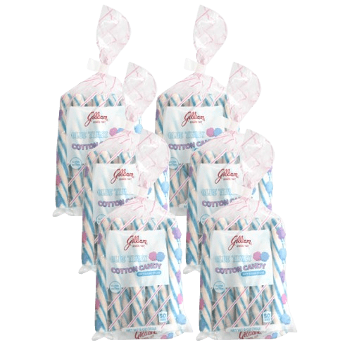 Gilliam Old Timey Cotton Candy Soft Sticks 5 oz. Bag - Pack of 6 Bags