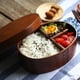 thumbnail image 3 of Caja de almuerzo de madera contenedor de alimentos vajilla portátil picnic estudiante trabajador, 3 of 11