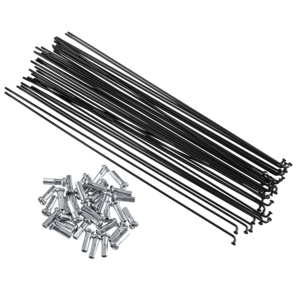 Unique Bargains 36 Pcs Bicycle Steel Spokes 14G Bike Spoke 240mm Length with Nipples for Most Bicycle