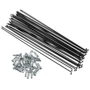 Unique Bargains 40 Pcs Bicycle Steel Spokes 14G Bike Spoke 240mm Length with Nipples for Most Bicycle