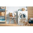 thumbnail image 2 of Ahgly Tapis de Zone Rond Industriel Moderne Lavable en Machine, Blanc Cendré Beige, 5 Pieds Rond, 2 of 7