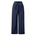 thumbnail image 6 of TYGHBN Womens Wide Leg Pants Flowy Summer Business Work Casual Beach Palazzo Pants Business Casual Pants for Women plus Size Wide Legged Pant Long Linen Pants Women Womens Pant Romper Casual Workout, 6 of 7