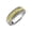 Yellow Diamond, variant on TriJewels Gemstone Two Toned and High Polished Edges Men Wedding Band (8 mm) in 10K Gold
